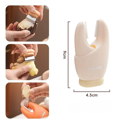 🧲 Köks gadget krabbtång 2-i-1 vitlök ingefära skalare kylskåpsmagnet 🧄