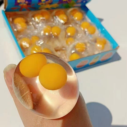 Squishy med dubbel äggula – Viralt anti-stress fidget-leksak
