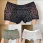 10A antibacterial men's boxer shorts made of ice silk with lace and mesh