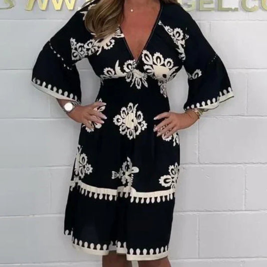 ⏰🔥Descuento por tiempo limitado🔥mitad de precio👗Vestido estampado de mujer