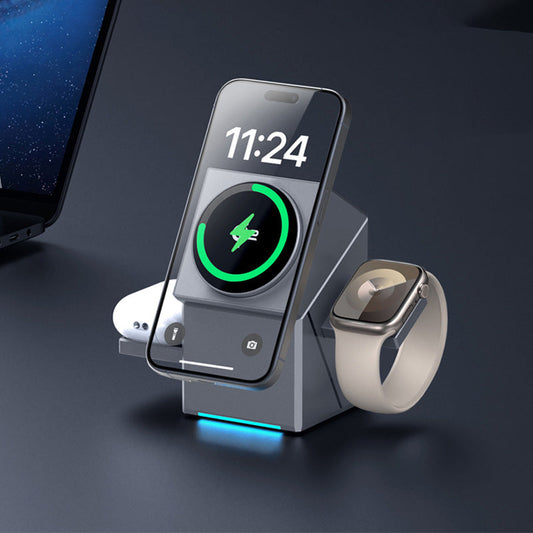 3-in-1 foldable magnetic wireless charging station 📱🔋