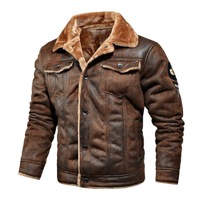 🔥Best Selling Product🔥 Men's Fleece-Lined Leather Outerwear Jacket