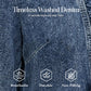 🌸 Dam Denimjacka – Volang & Öppen Framsida 🧥 Lättviktig & Feminin 👗
