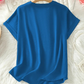 👚 49% RABATT! 🔥 Modern, Lös Kortärmad Topp – V-ringning med Skåra, Asymmetrisk Fåll & Lätt Tyg (5 färger, S–2XL) 🌸