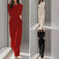 Kvinnlig Jumpsuit med Vida Ben – Sidfickor & Mjuk Polyester