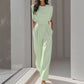 Kvinnlig Jumpsuit med Vida Ben – Sidfickor & Mjuk Polyester