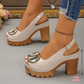 👡 50% RABATT! ✨ Elegant Peep-Toe Spänne Hälade Sandaler – Stilren Design, Bekväm Klack & Perfekt För Speciella Tillfällen 🌸