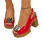 👡 50% RABATT! ✨ Elegant Peep-Toe Spänne Hälade Sandaler – Stilren Design, Bekväm Klack & Perfekt För Speciella Tillfällen 🌸