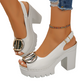 👡 50% RABATT! ✨ Elegant Peep-Toe Spänne Hälade Sandaler – Stilren Design, Bekväm Klack & Perfekt För Speciella Tillfällen 🌸