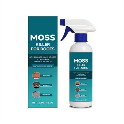 🌧️ 49% RABATT! 🏠 Rengöring för takmossa och alger – 120ml, Enkel sprayning, Skonsam mot växter 🌿