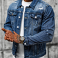 🧥 49% RABATT NU! 👖 Herrjacka i tvättad vintage-modell – Tidlös design, slitstarkt tyg och funktionella fickor ✨