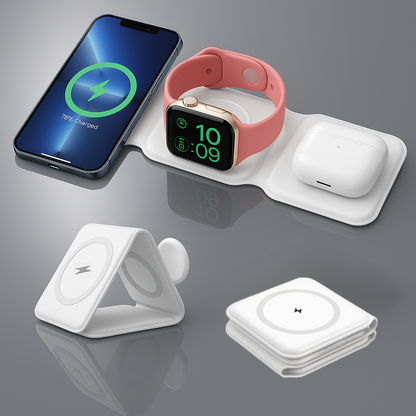 TONPHONE™7863|3'ü 1 arada Katlanabilir MagSafe Şarj Cihazı
